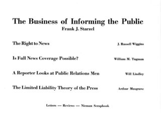 Fall 1950: The Business of Informing the Public