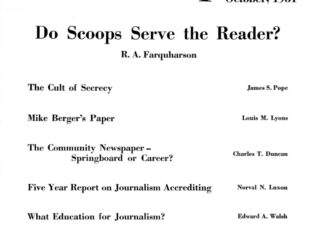 Fall 1951: Do Scoops Serve the Reader?