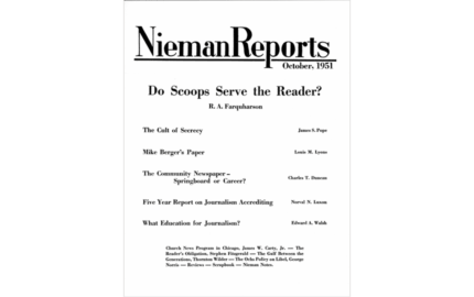 Do Scoops Serve the Reader?