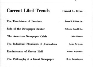 Winter 1951: Current Libel Trends