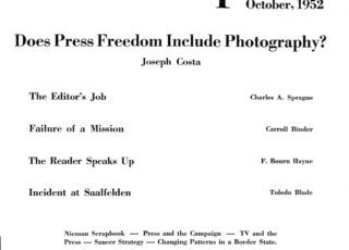 Fall 1952: Does Press Freedom Include Photography?