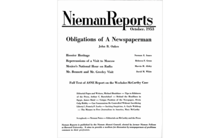 Obligations of a Newspaperman