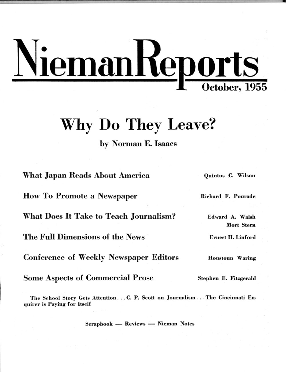 Image for Fall 1955: Why Do They Leave?
