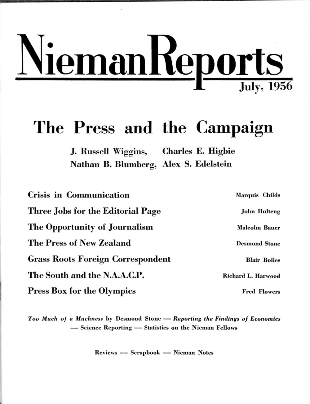 Image for Summer 1956: The Press and the Campaign