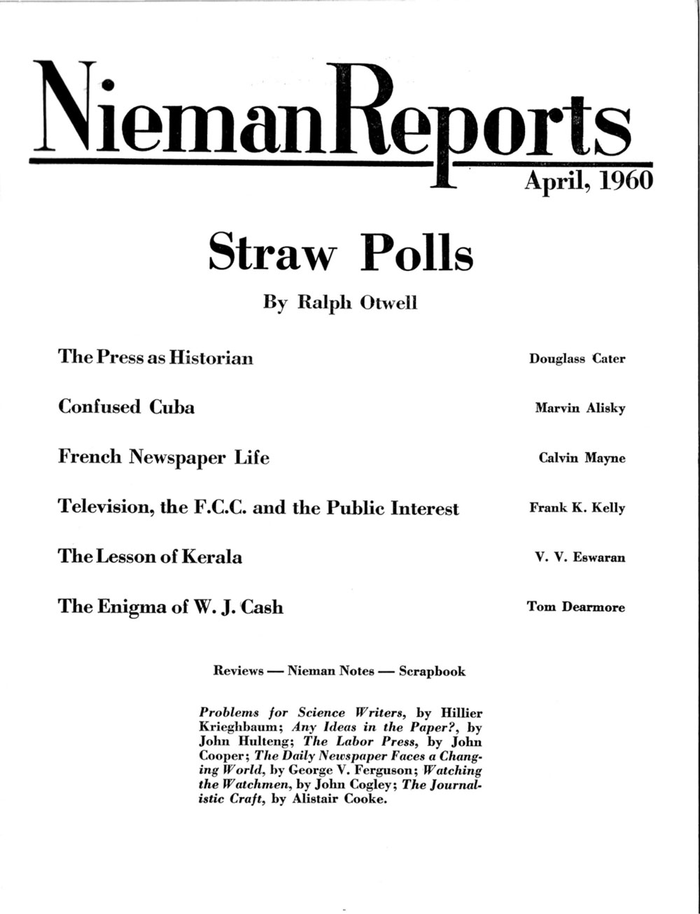 Image for Spring 1960: Straw Polls