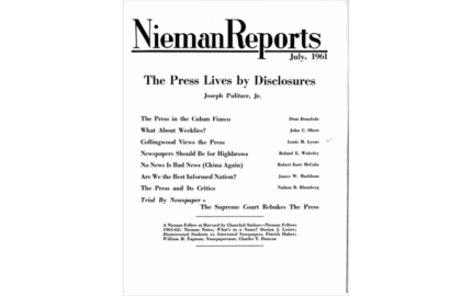 The Press Lives by Disclosures