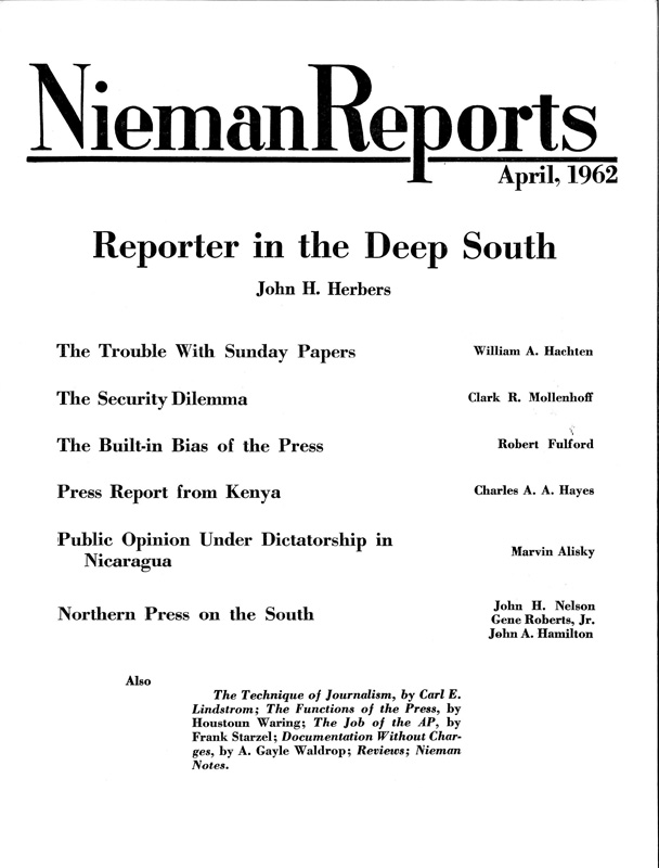 Cover for Spring 1962