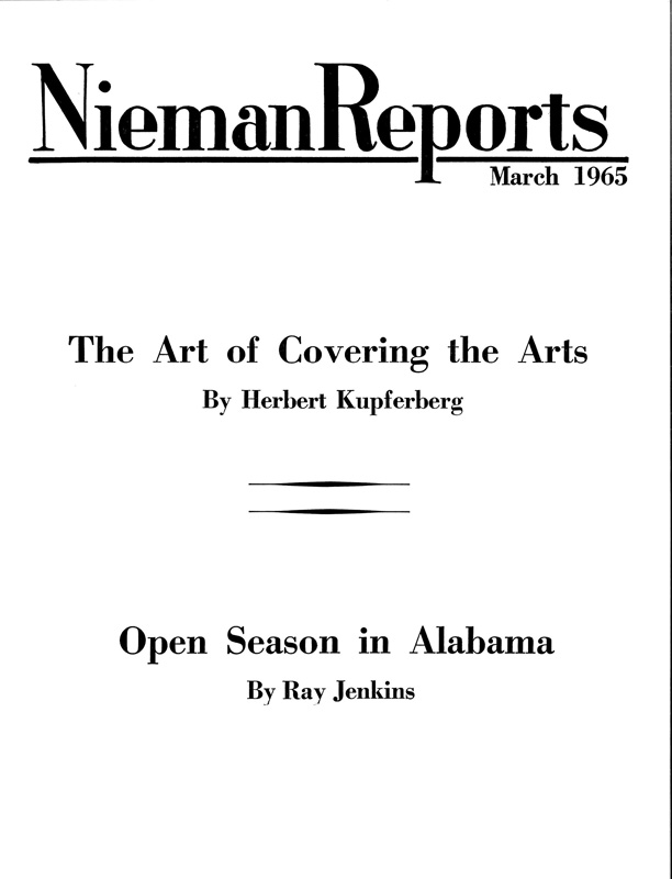 The Art of Covering the Arts