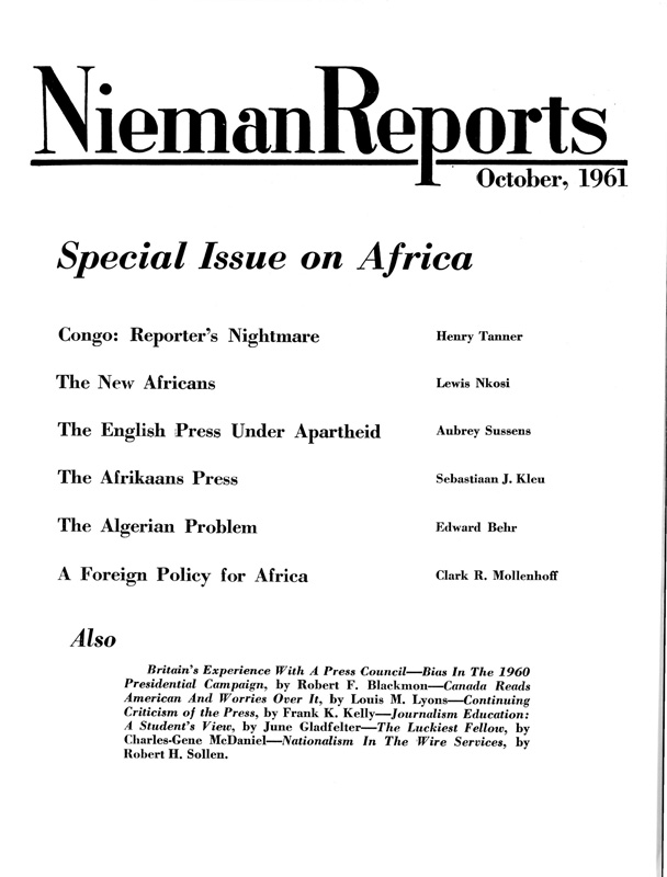 Cover for Winter 1961
