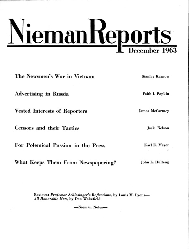 Cover for Winter 1963
