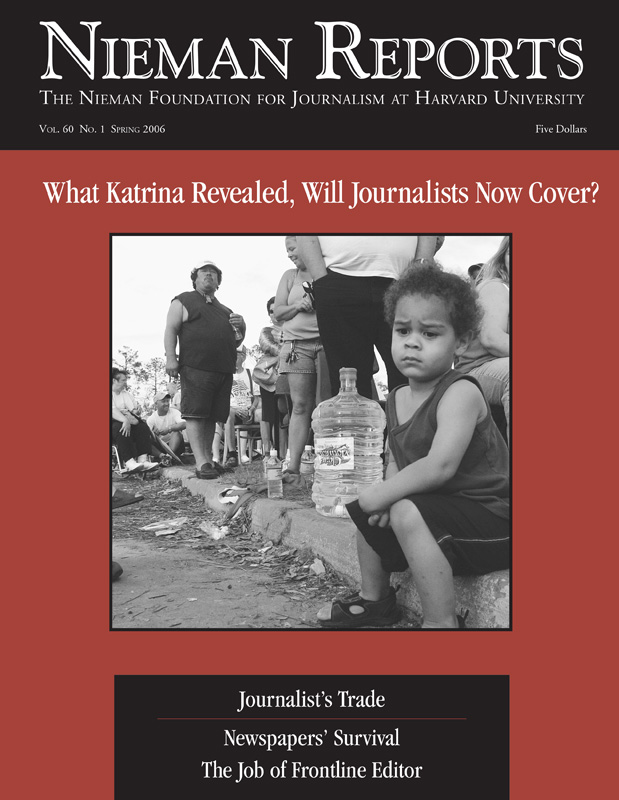 What Katrina Revealed, Will Journalists Now Cover?
