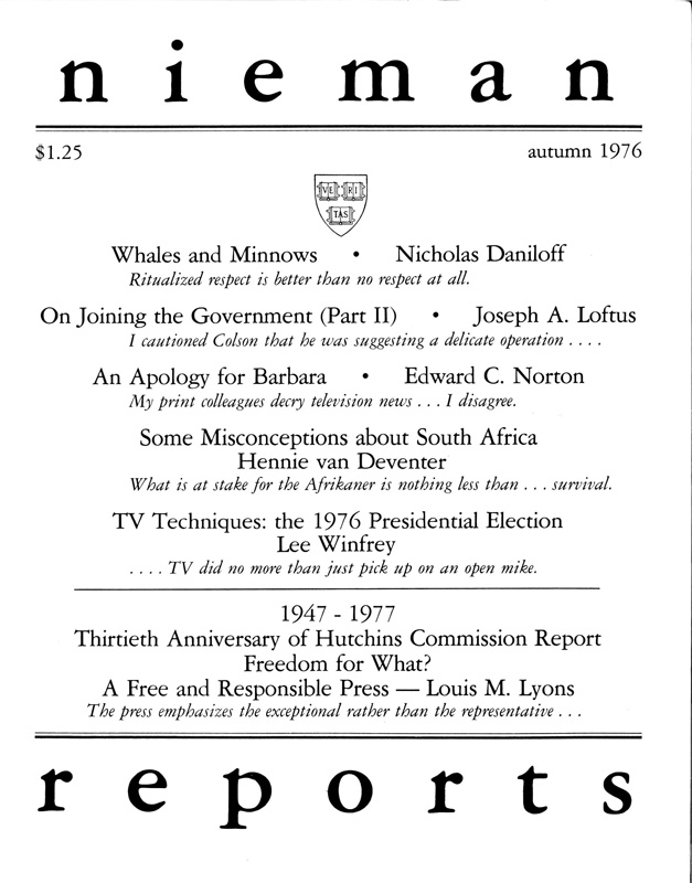 Cover for Fall 1976