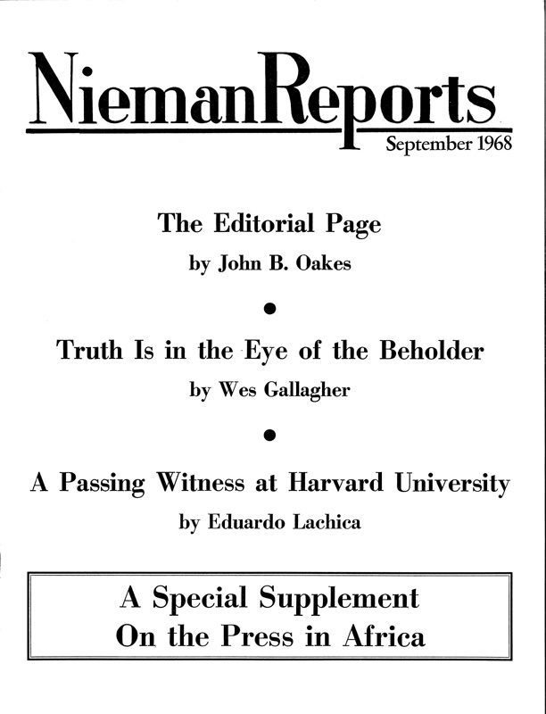 Cover for Fall 1968