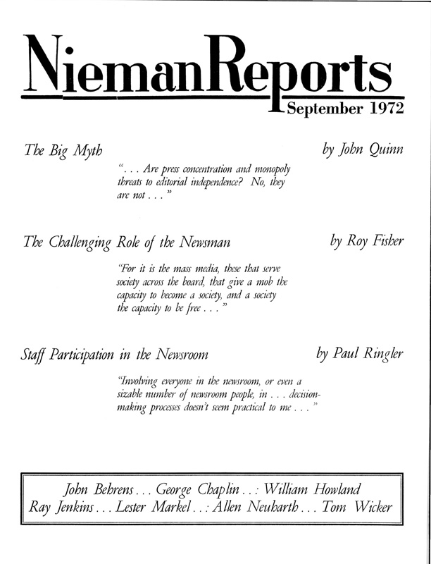 Cover for Fall 1972