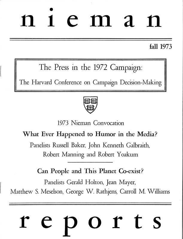 Cover for Fall 1973