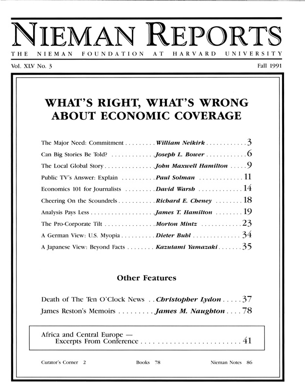Cover for Fall 1991
