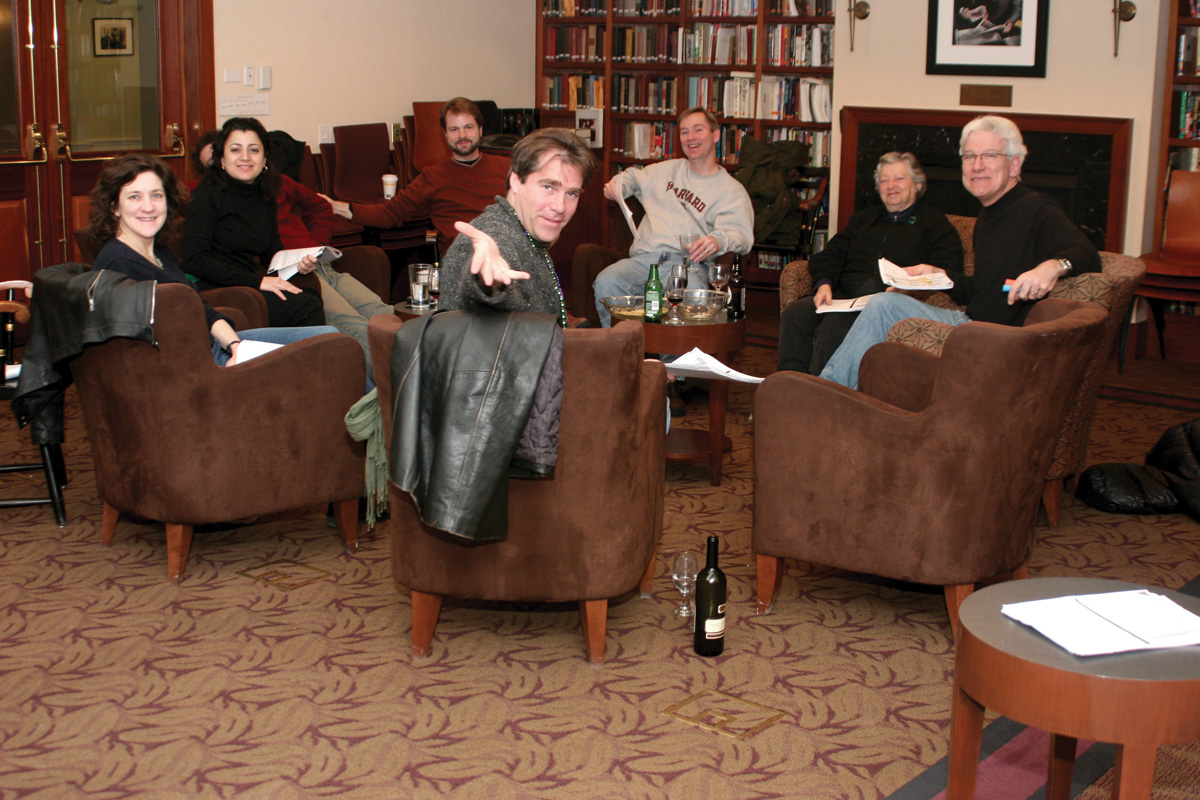 Fiction instructor Rose Moss, second from right, with members of the Class of 2006