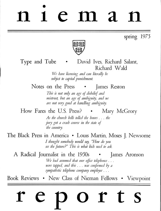 Cover for Spring 1975