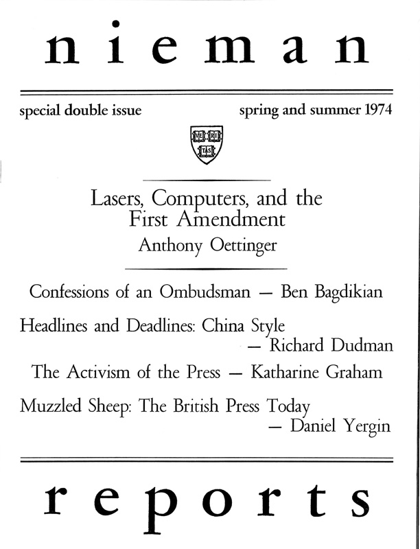 Cover for Spring - Summer 1974