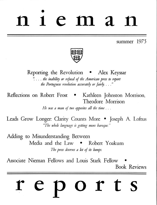 Cover for Summer 1975