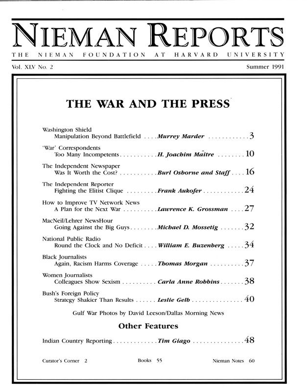 The War And The Press