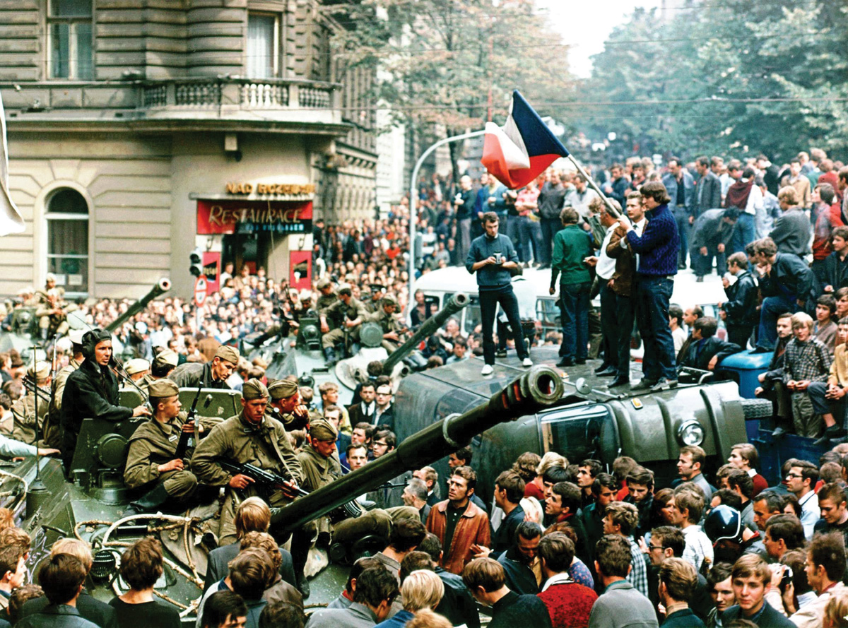 Residents of Prague in 1968 turned out against the Soviet-led invasion of their country