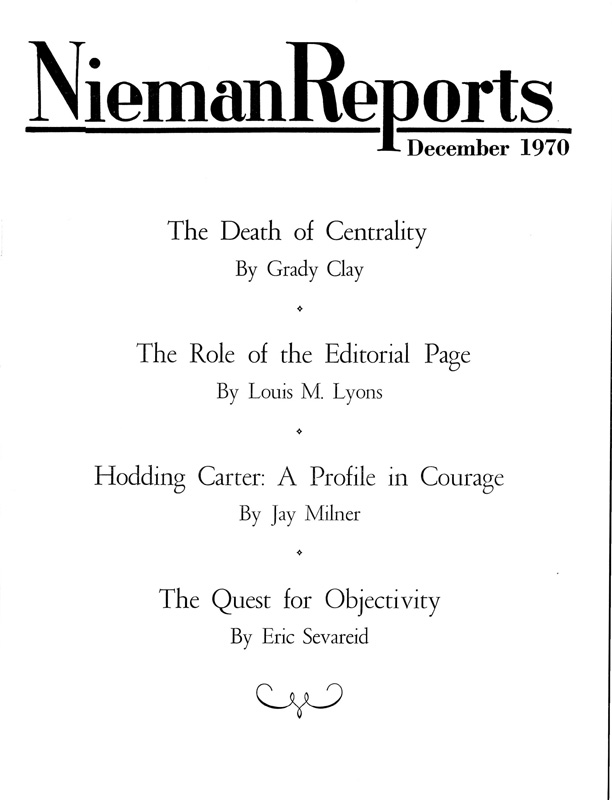 Cover for Winter 1970