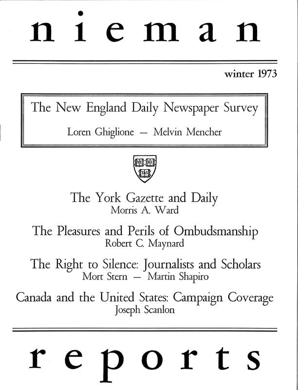 The New England Daily Newspaper Survey