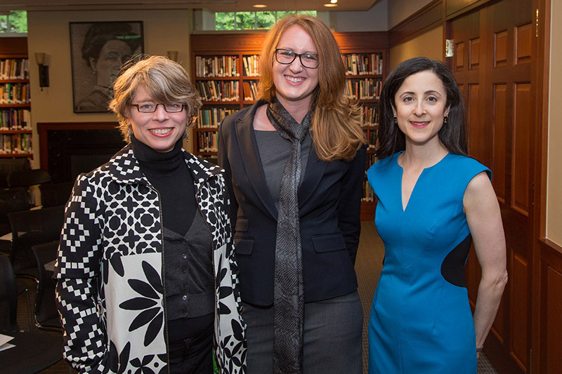 Jill Lepore, Adrienne Berard, and Sheri Fink, winners of the J. Anthony Lukas Prize Project awards