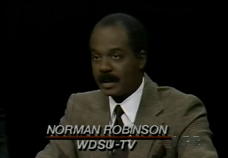 WDSU anchor Norman Robinson, NF '89, stood up to gubernatorial candidate David Duke during a live debate in 1991