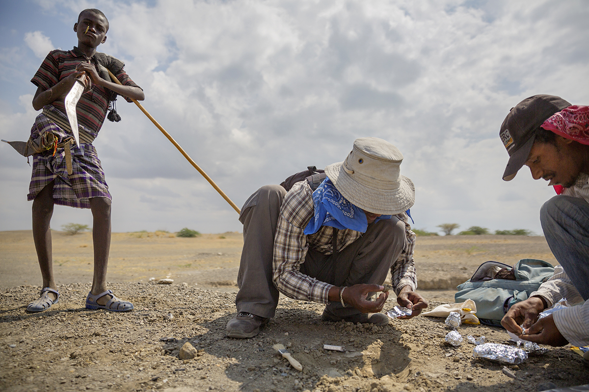 Paleontologists in Ethiopia, where journalist Paul Salopek began a seven-year walk around the world,  examine tools and other evidence of humans from 60,000 years ago and earlier