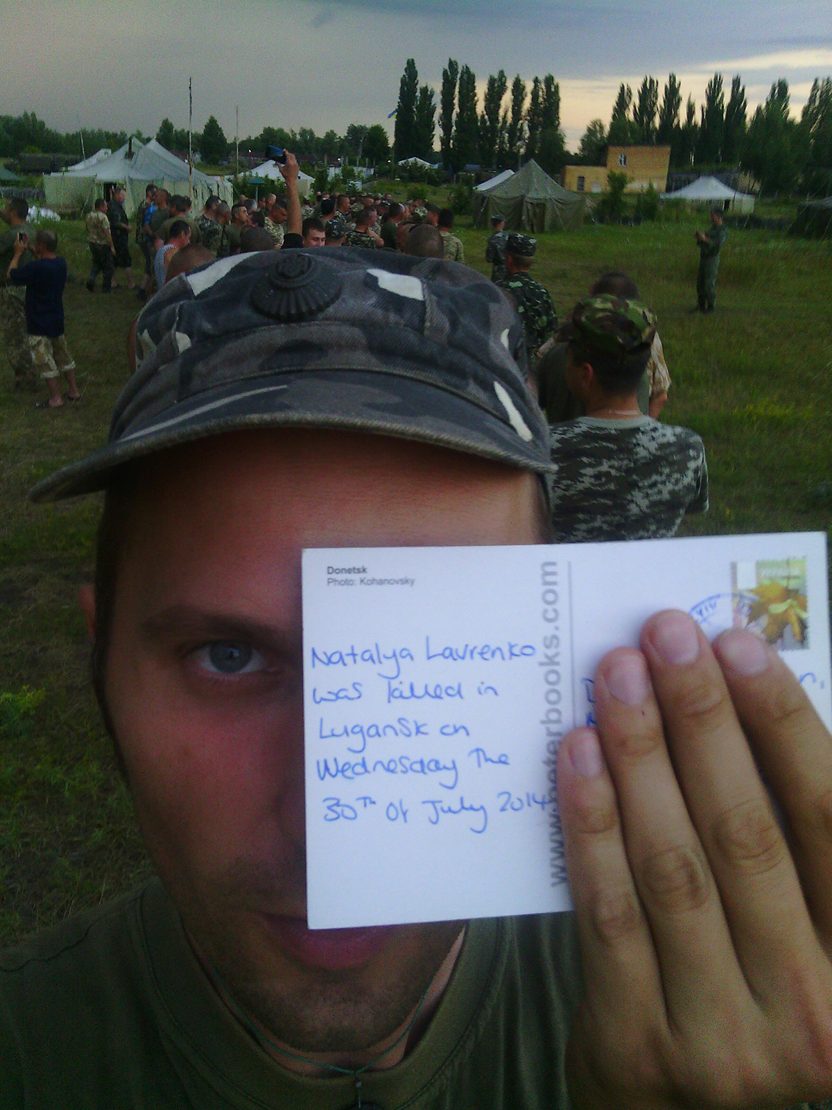 Dmitry Kupriyan, a soldier in the Ukrainian Army, was one of the few who received a postcard within Ukraine