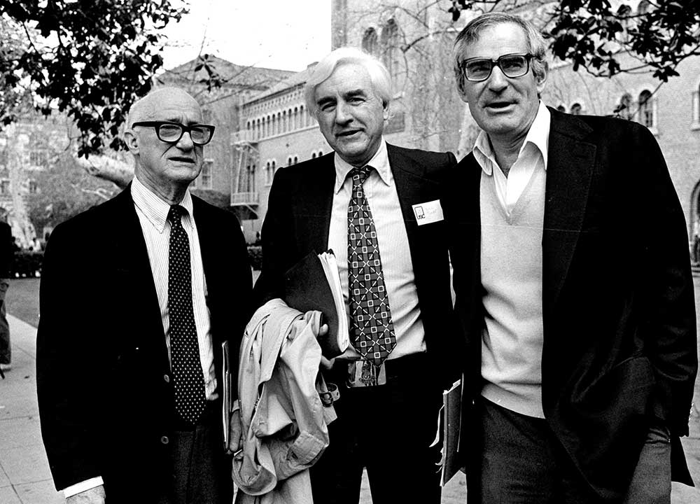 From left: war correspondents Keyes Beech, William Tuohy, 
and David Halberstam