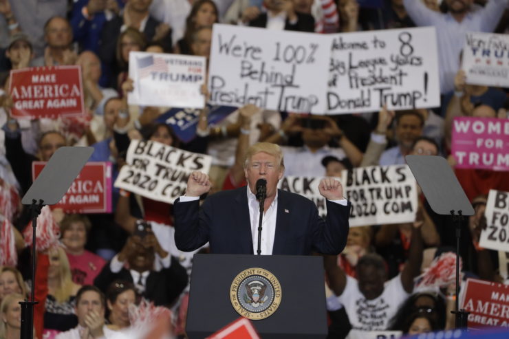 During a campaign rally on February 18 in Melbourne, Florida, President Donald Trump  falsely indicated that a crime wave has swept Sweden as a result of the large number of refugees in the country