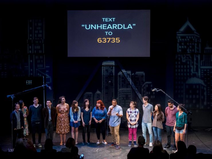 Storytellers onstage at a "Unheard L.A." live show