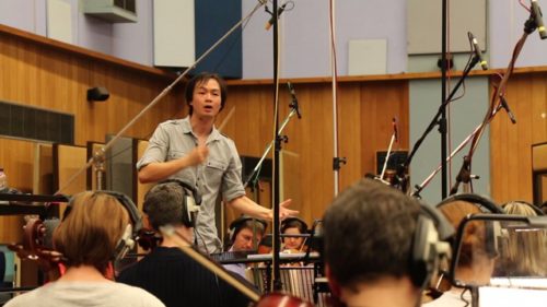 Christopher Tin conducts the Royal Philharmonic Orchestra at Abbey Road for his album "The Drop That Contained The Sea", which aims to bring attention to climate-induced water shortages 