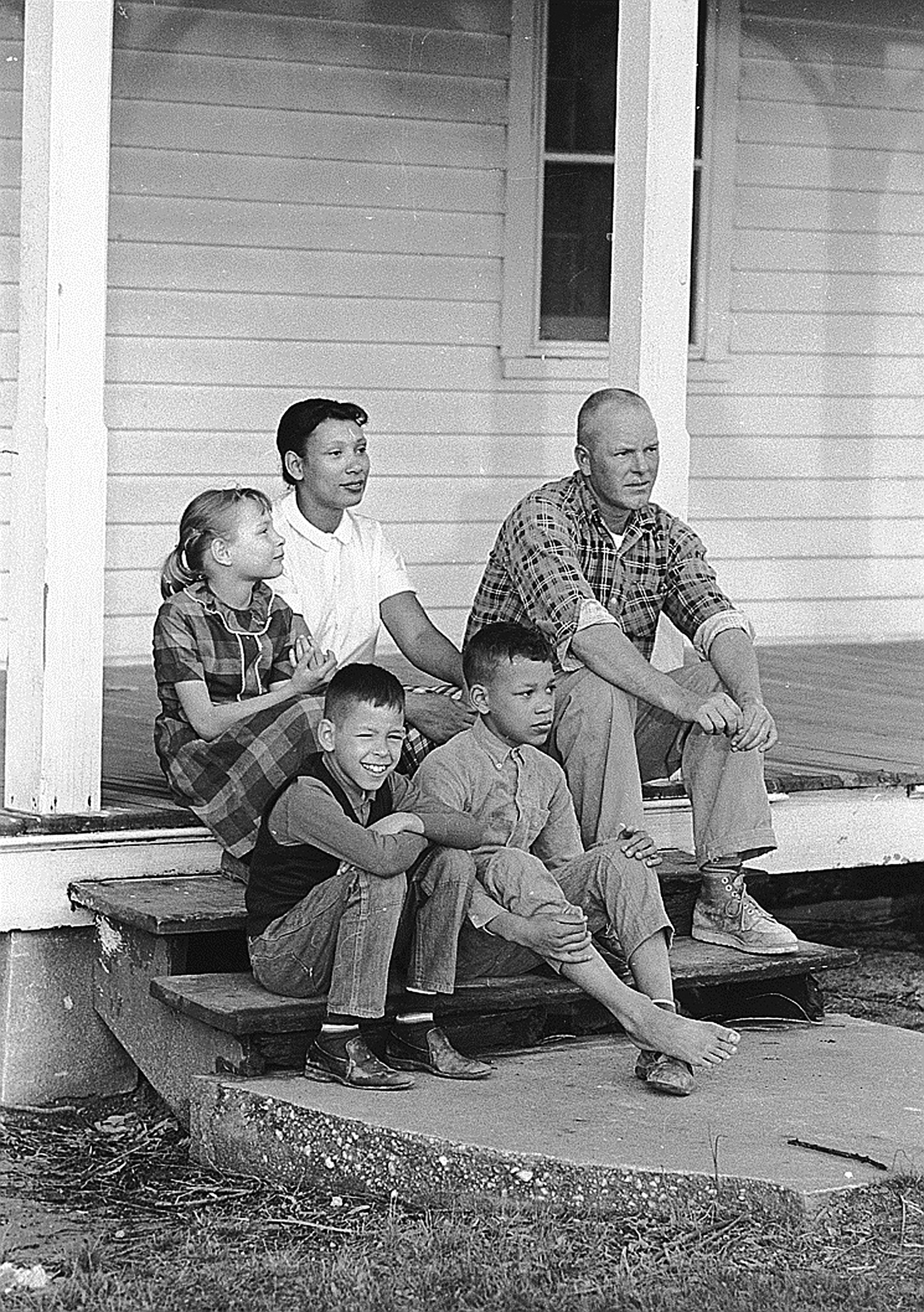 Richard and Mildred Loving are shown at their Central Point, Virginia home with their children in 1967. Prompted by the 50th anniversary of Loving v. Virginia, which struck down laws banning interracial marriages, The New York Times featured the profiles and wedding photos of six mixed-race couples in their Race/Related newsletter