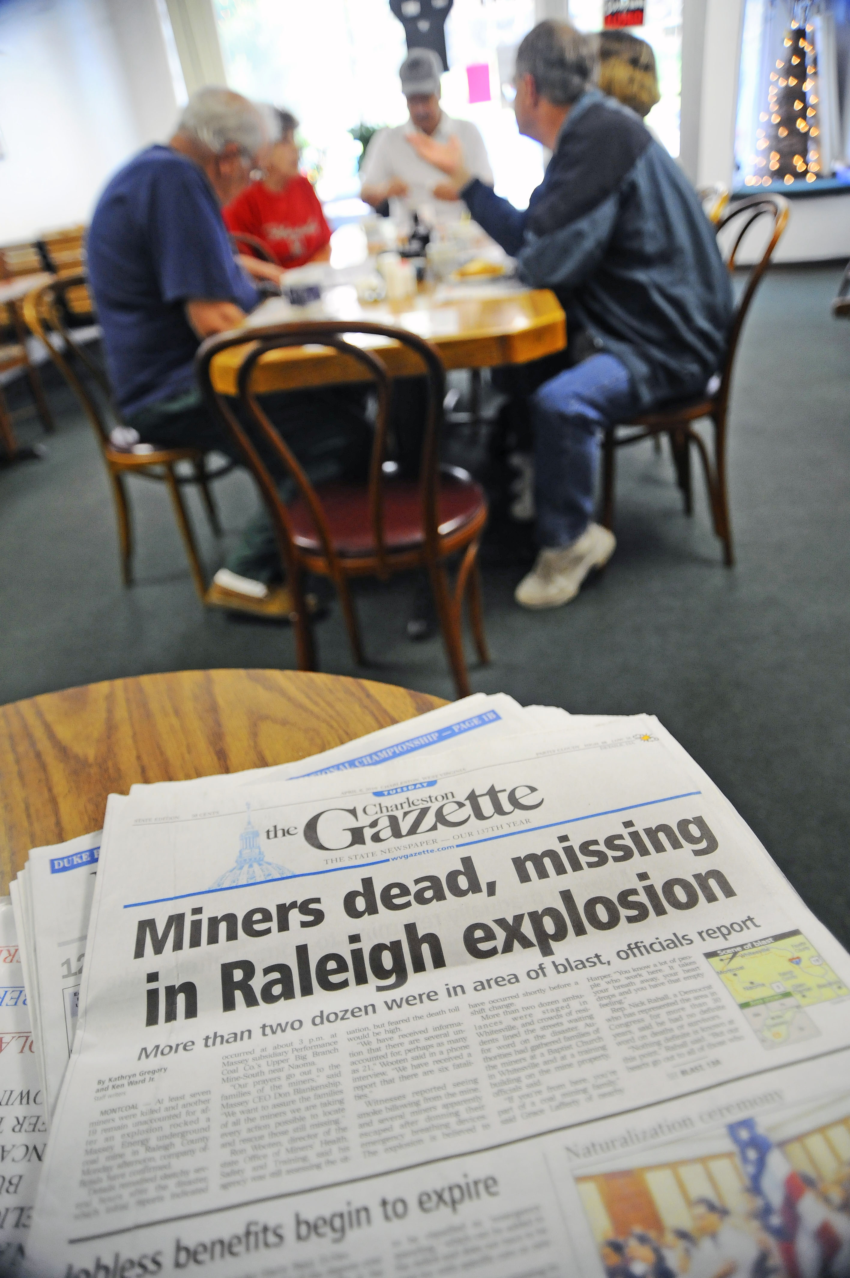 A 2010 issue of The Charleston (W.Va.) Gazette after an explosion killed 29 miners. In recognition of the importance of local newspapers, the West Virginia Press Association and West Virginia University are leading a new effort to train newspaper publishers