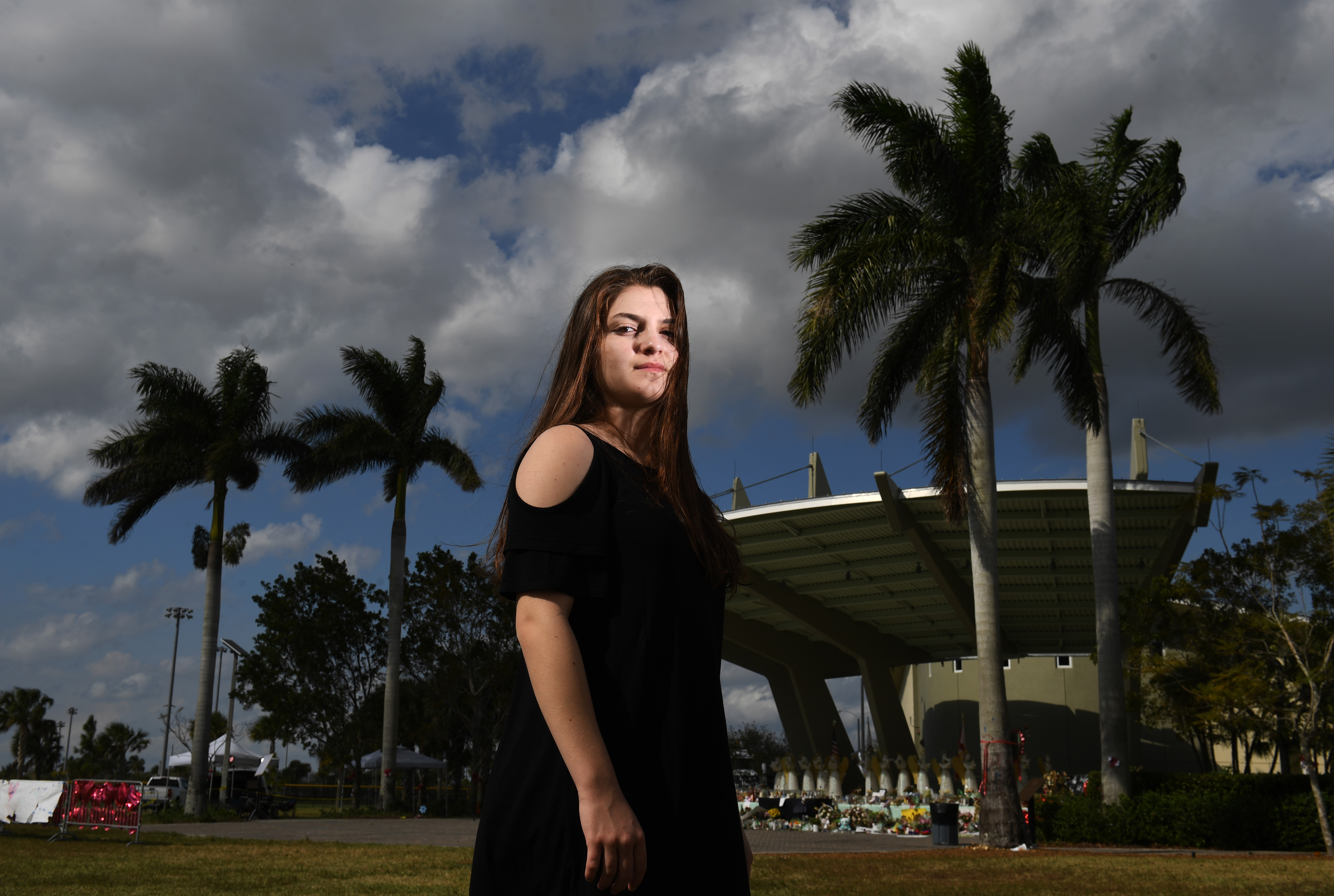 Marjory Stoneman Douglas High School student Rebecca Schneid, co-editor in chief of The Eagle Eye, the school’s newspaper, in Parkland, Florida in February 2018. Appearing on CNN in March, Schneid told host Brian Stelter that she considers journalism a form of activism