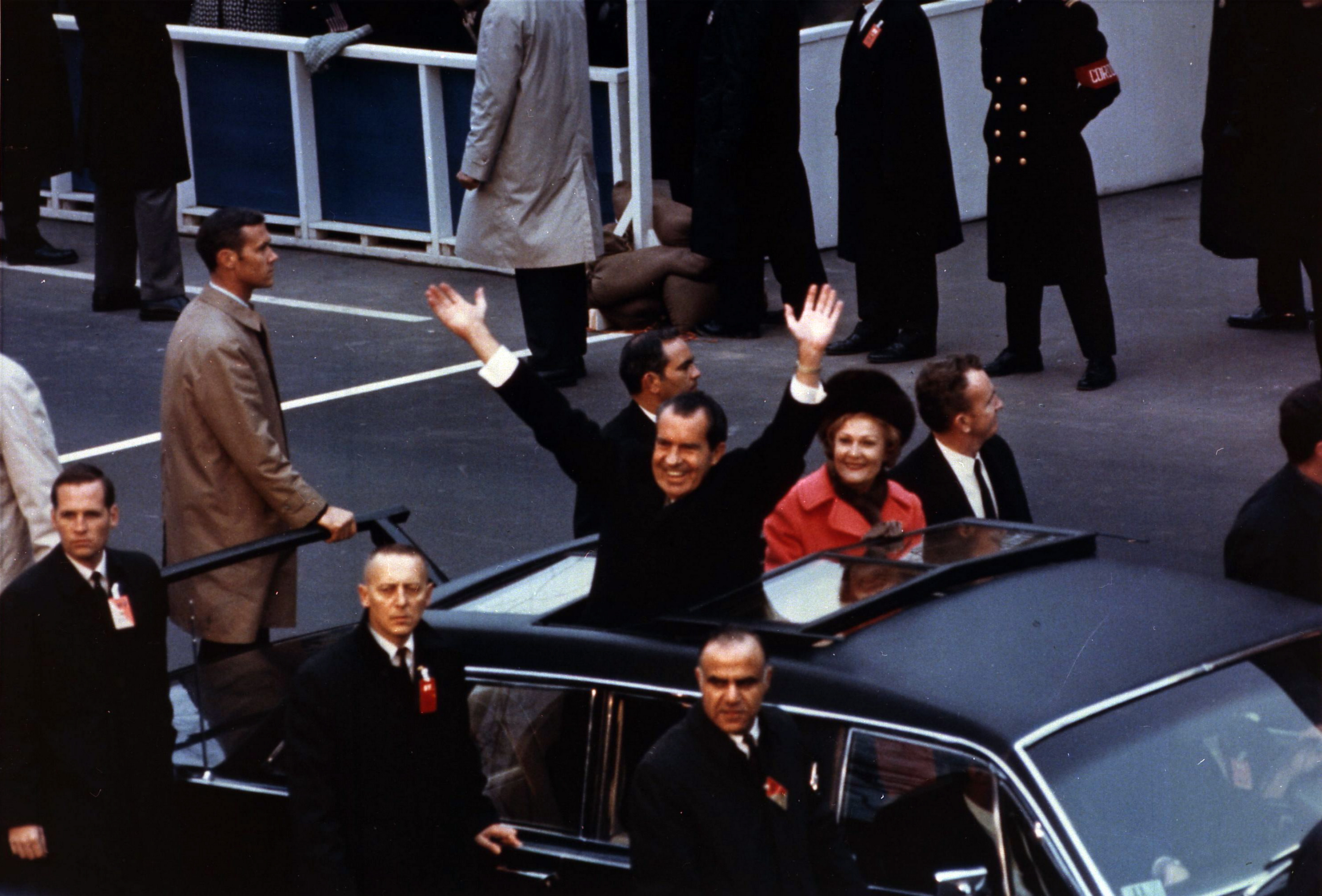Richard Nixon being inaugurated as the 37th President