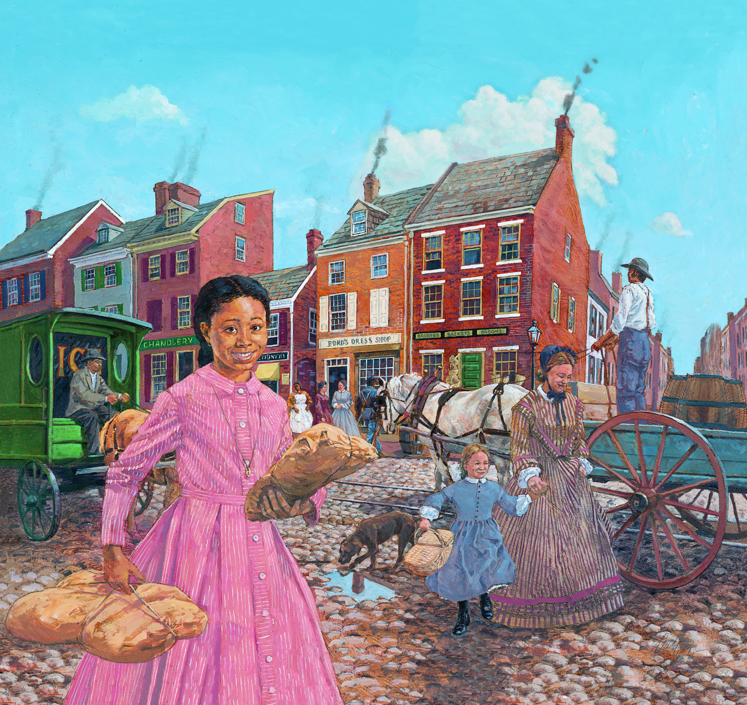 Addy Walker, the only black doll in American Girl’s original history-themed collection, is depicted on the cover of “Welcome to Addy’s World” 