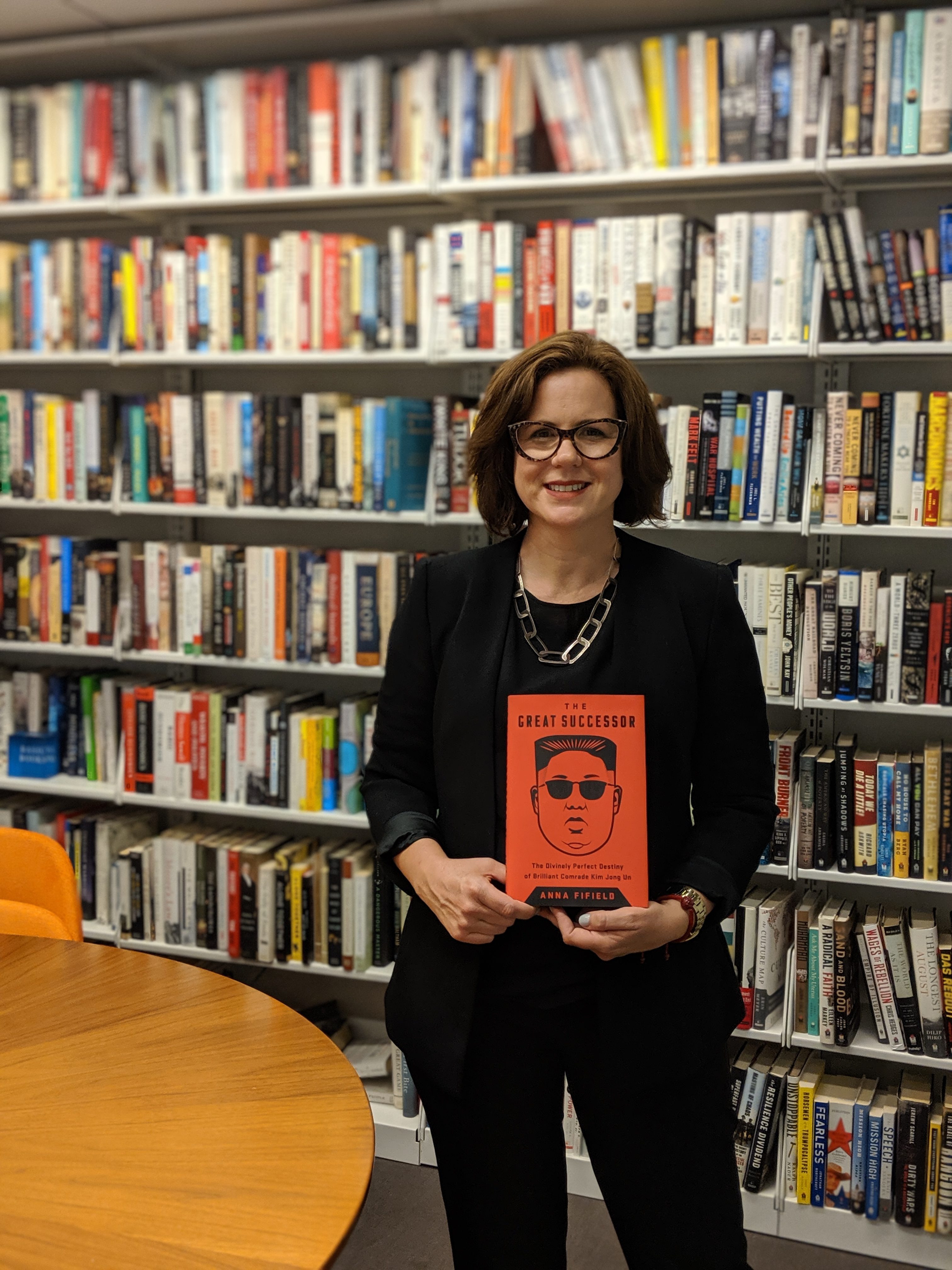 Fifield with her book, “The Great Successor: The Divinely Perfect Destiny of Brilliant Comrade Kim Jong Un,” published June 11 by PublicAffairs