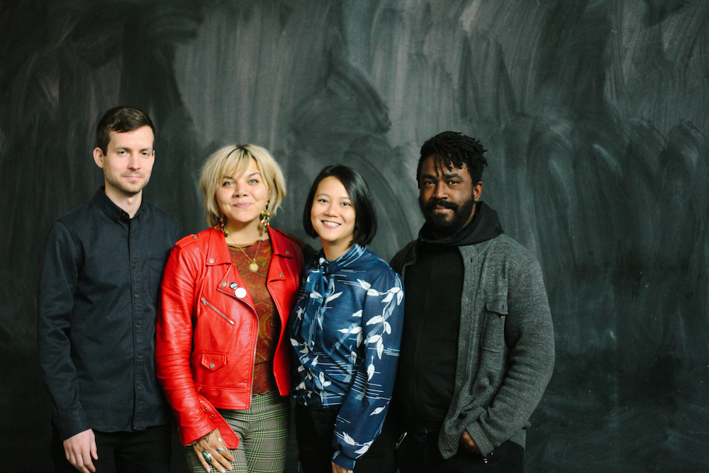 City Bureau co-founders (from left) Harry Backlund, Andrea Faye Hart, Bettina Chang, and Darryl Holliday. In April, City Bureau launched Chicago COVID Resource Finder to provide verified information on food, housing, legal aid, and more during the coronavirus pandemic