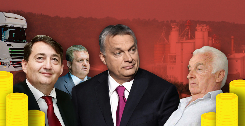 The Orbán family with Hungarian Prime Minister Viktor Orbán at center, from an animated video by Hungarian investigative news outlet Direkt36