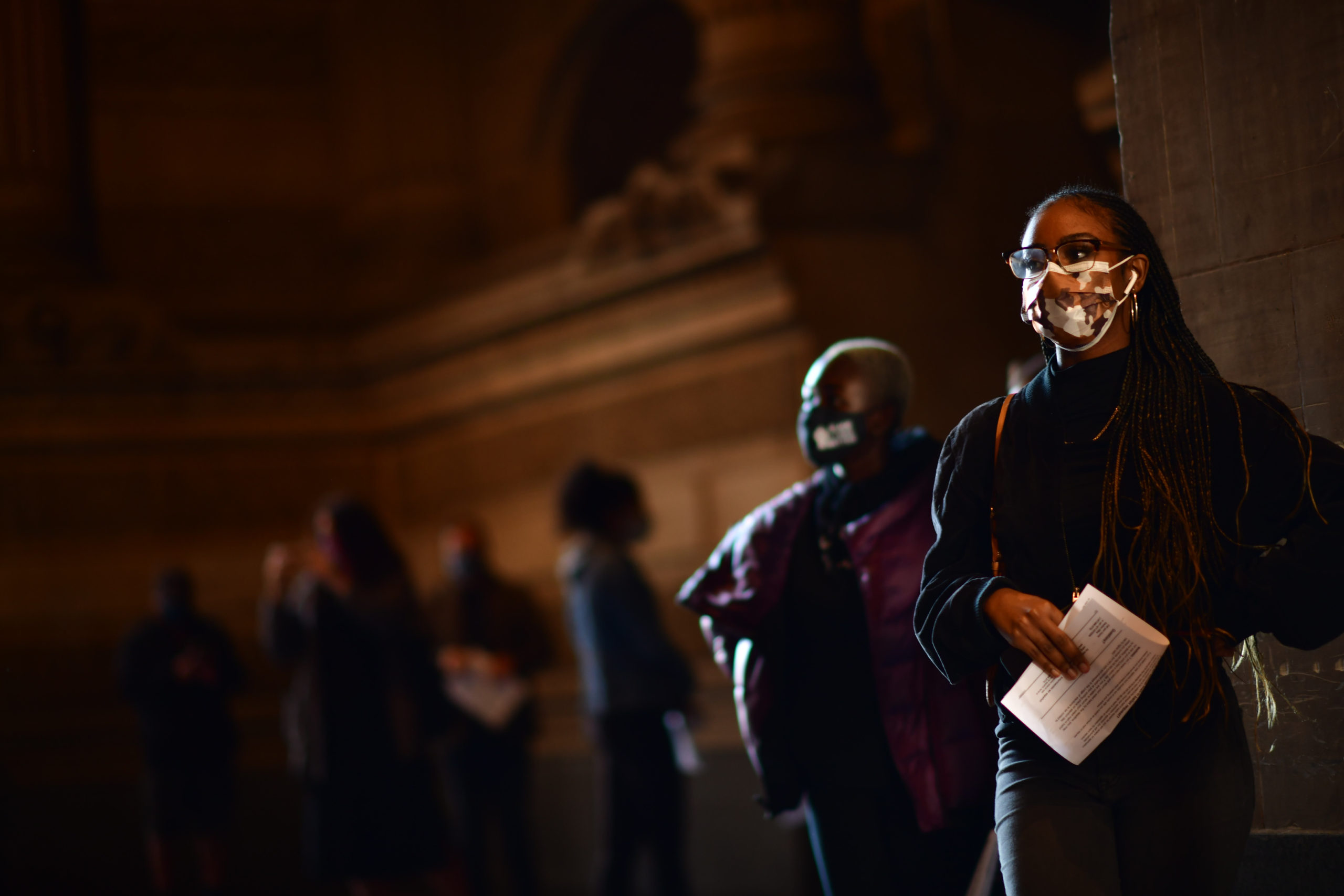 Voters wait in line outside Philadelphia City Hall to cast their early voting ballots at the satellite polling station in Oct. 2020 in Philadelphia. This new form of in-person voting by using mail ballots has enabled tens of millions of voters to cast their ballots before the general election
