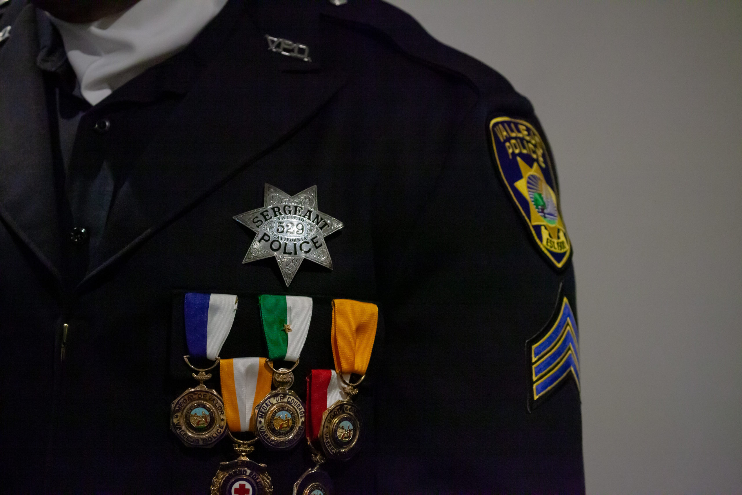 An Open Vallejo investigation found that members of the Vallejo Police Department 
bent the corners of their badges each time they killed someone while on duty